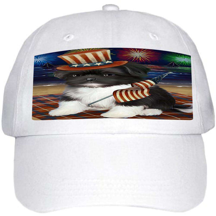 4th of July Independence Day Firework Shih Tzu Dog Ball Hat Cap HAT50778