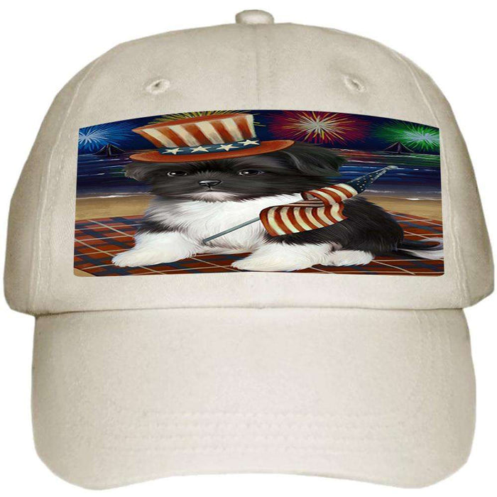 4th of July Independence Day Firework Shih Tzu Dog Ball Hat Cap HAT50778