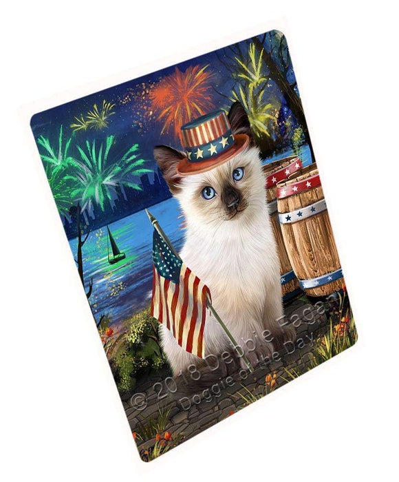 4th of July Independence Day Firework Siamese Cat Blanket BLNKT103989