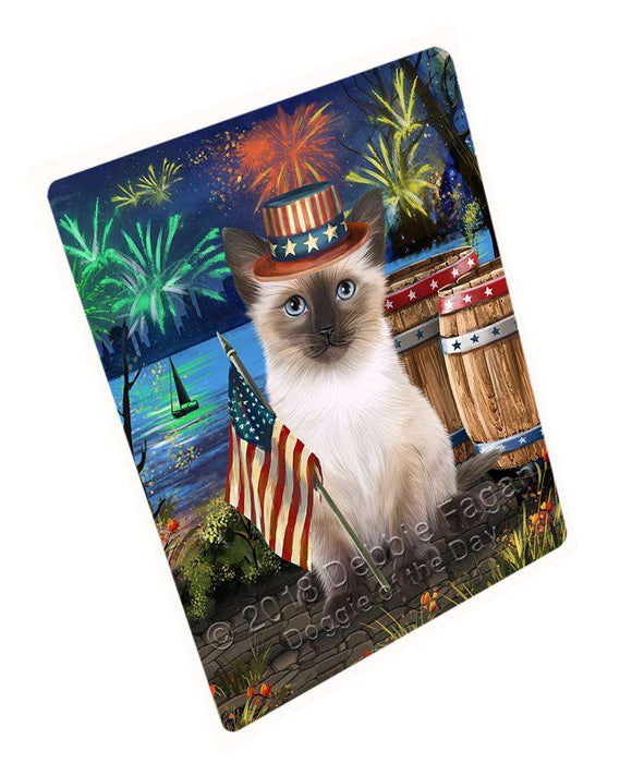 4th of July Independence Day Firework Siamese Cat Blanket BLNKT103998