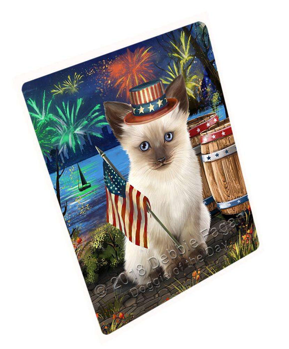 4th of July Independence Day Firework Siamese Cat Blanket BLNKT104007