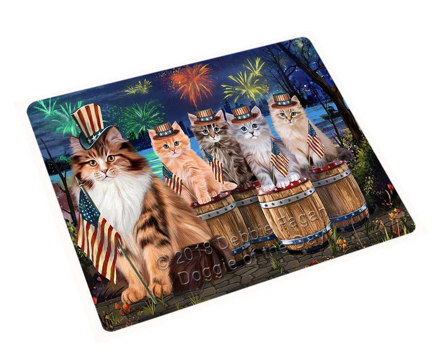 4th of July Independence Day Firework Siberian Cats Blanket BLNKT104385