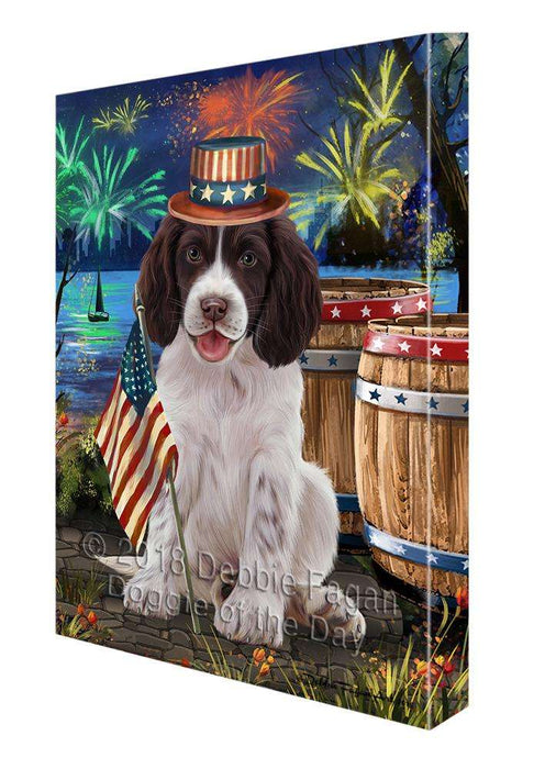 4th of July Independence Day Firework Springer Spaniel Dog Canvas Print Wall Art Décor CVS104642