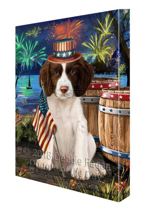 4th of July Independence Day Firework Springer Spaniel Dog Canvas Print Wall Art Décor CVS104651