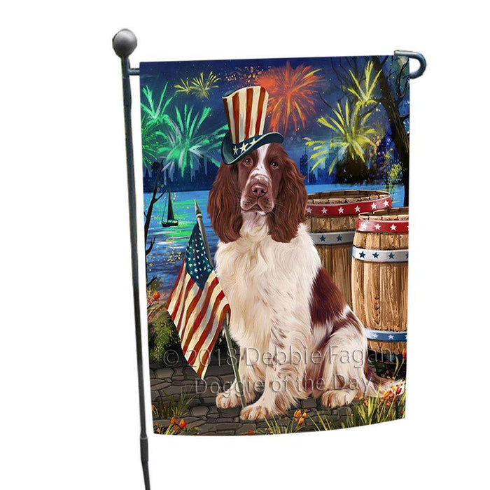 4th of July Independence Day Firework Springer Spaniel Dog Garden Flag GFLG54148
