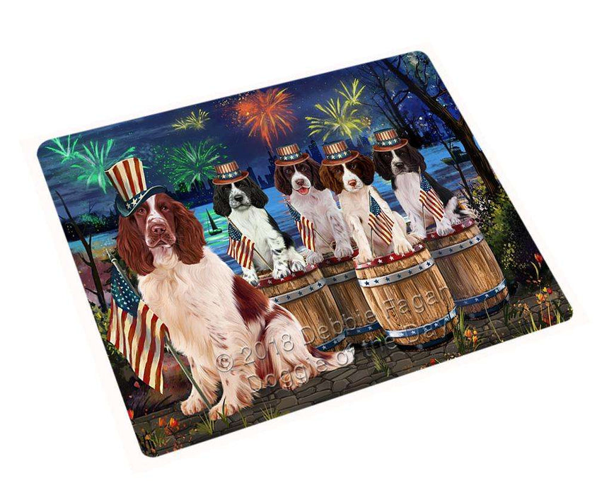4th of July Independence Day Firework Springer Spaniels Dog Cutting Board C66798