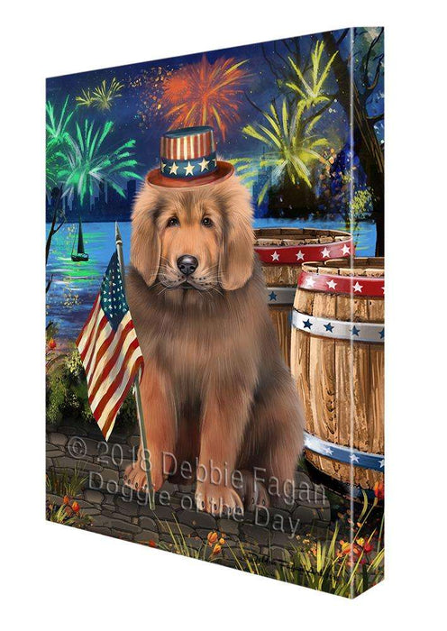 4th of July Independence Day Firework Tibetan Mastiff Dog Canvas Print Wall Art Décor CVS104696