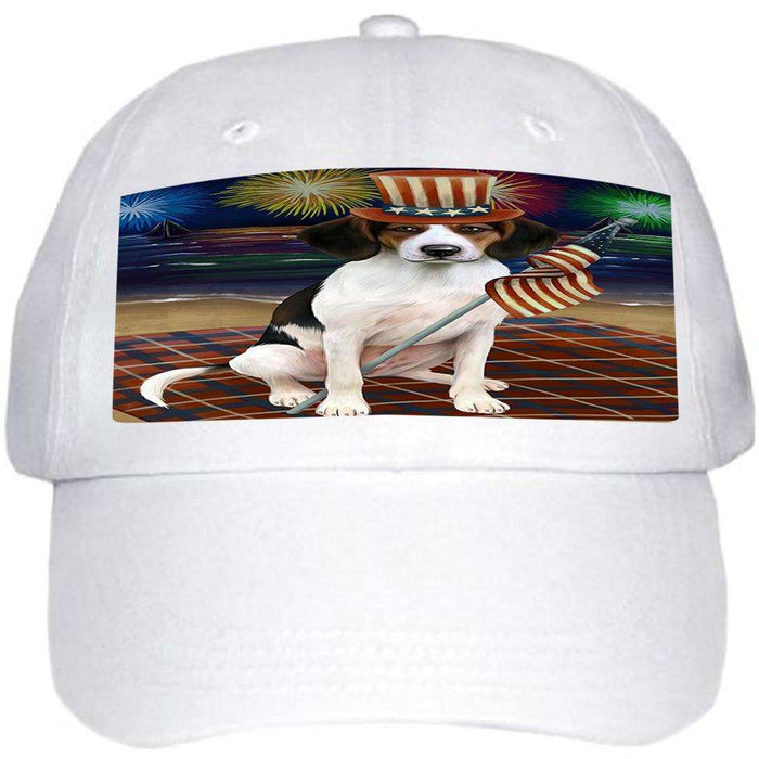 4th of July Independence Day Firework Treeing Walker Coonhound Dog Ball Hat Cap HAT52605