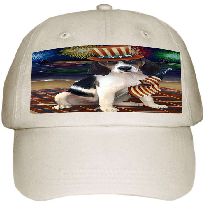 4th of July Independence Day Firework Treeing Walker Coonhound Dog Ball Hat Cap HAT52614