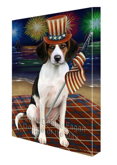 4th of July Independence Day Firework Treeing Walker Coonhound Dog Canvas Wall Art CVS62359