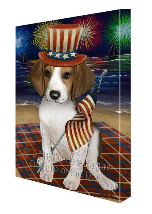 4th of July Independence Day Firework Treeing Walker Coonhound Dog Canvas Wall Art CVS62377