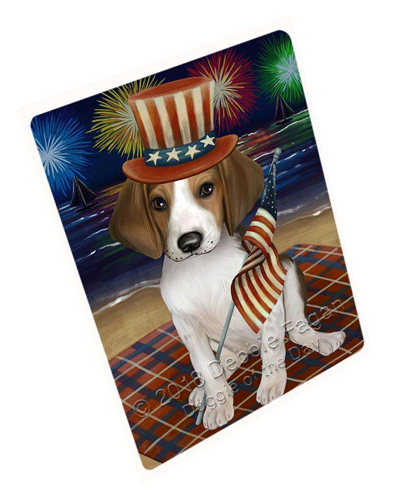 4th of July Independence Day Firework Treeing Walker Coonhound Dog Large Refrigerator / Dishwasher Magnet RMAG57492