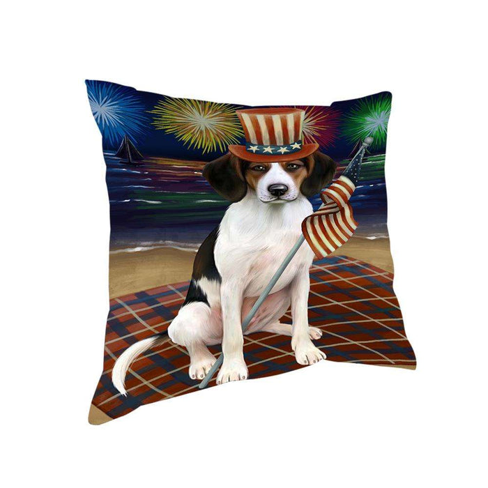 4th of July Independence Day Firework Treeing Walker Coonhound Dog Pillow PIL54352