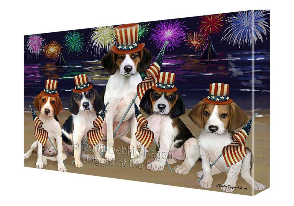 4th of July Independence Day Firework Treeing Walker Coonhounds Dog Canvas Wall Art CVS62368
