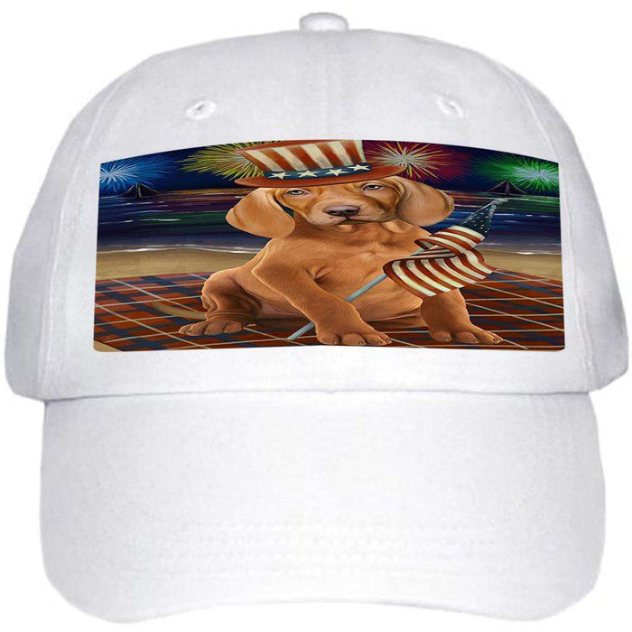 4th of July Independence Day Firework Vizsla Dog Ball Hat Cap HAT52623