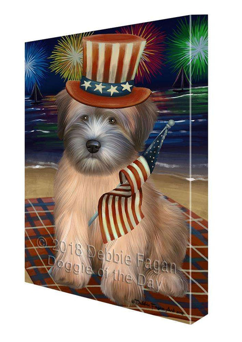 4th of July Independence Day Firework Wheaten Terrier Dog Canvas Print Wall Art Décor CVS89018
