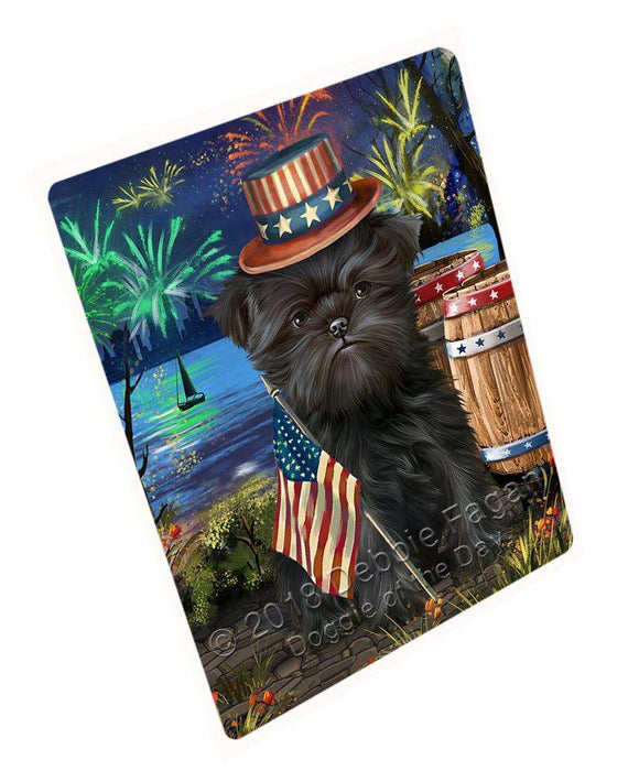 4th of July independence Day Fireworks Affenpinscher Dog at the Lake Cutting Board C56718