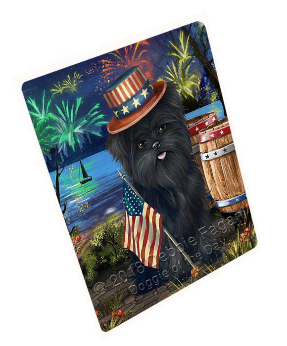 4th of July independence Day Fireworks Affenpinscher Dog at the Lake Cutting Board C56724