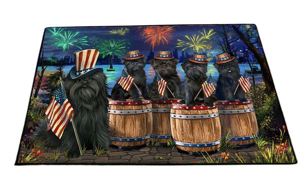 4th of July Independence Day Fireworks Affenpinschers at the Lake Floormat FLMS50832