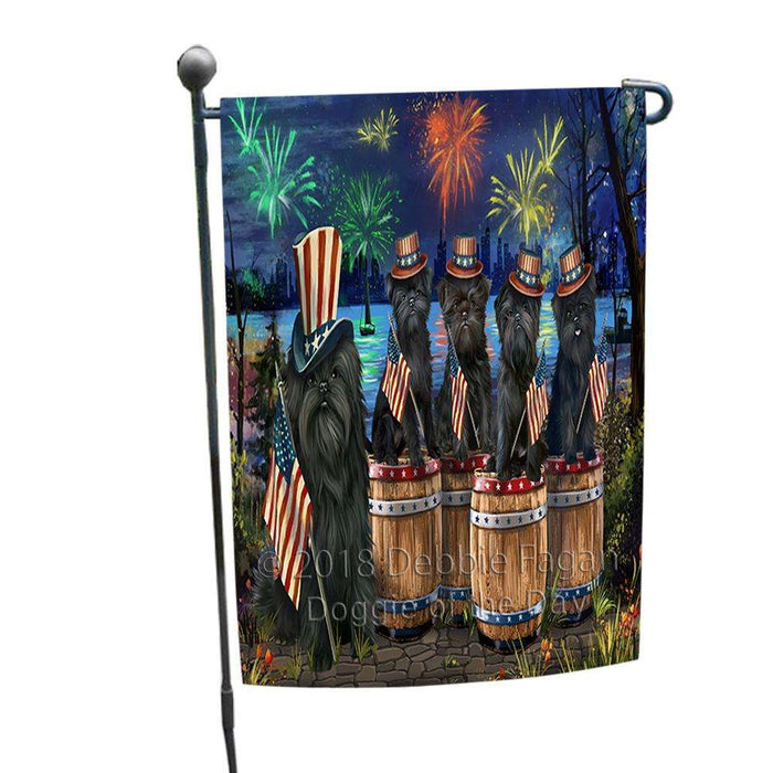 4th of July Independence Day Fireworks Affenpinschers at the Lake Garden Flag GFLG50924