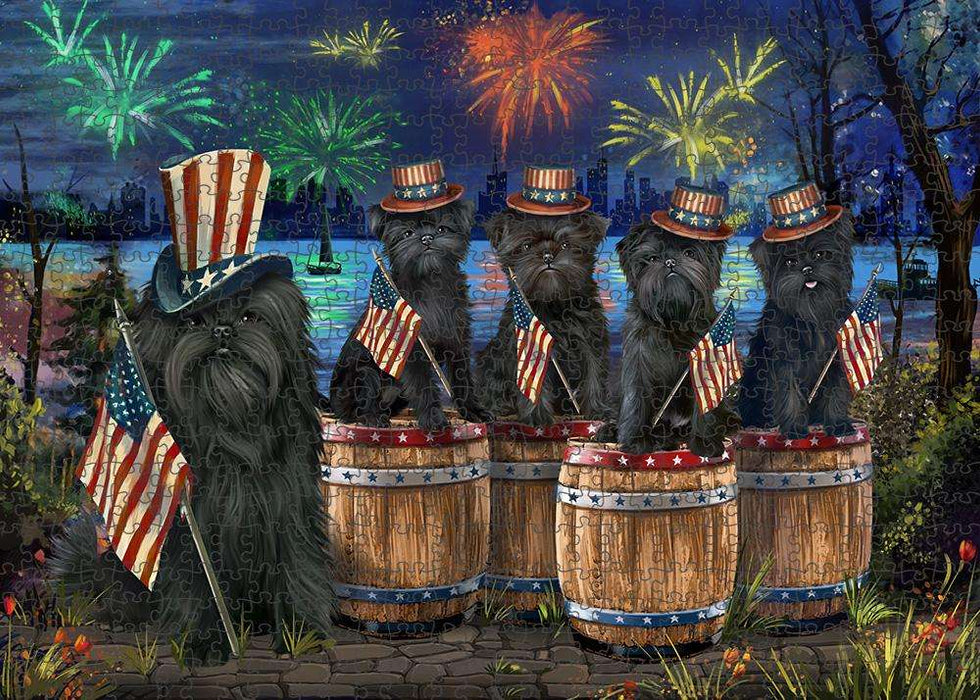 4th of July Independence Day Fireworks Affenpinschers at the Lake Puzzle PUZL56868