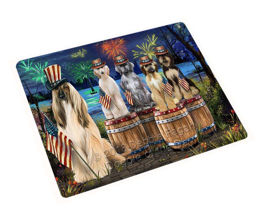 4th of July Independence Day Fireworks Afghan Hounds at the Lake Cutting Board C57033