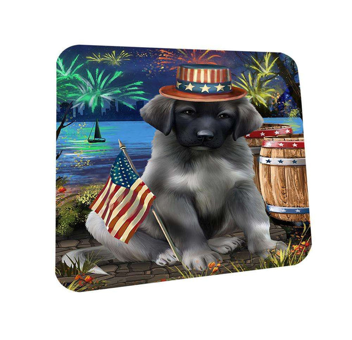 4th of July Independence Day Fireworks Anatolian Shepherd Dog at the Lake Coasters Set of 4 CST51038