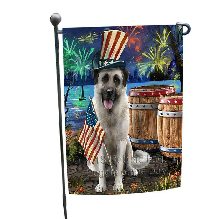 4th of July Independence Day Fireworks Anatolian Shepherd Dog at the Lake Garden Flag GFLG51000