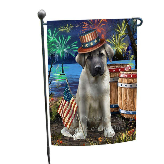4th of July Independence Day Fireworks Anatolian Shepherd Dog at the Lake Garden Flag GFLG51002
