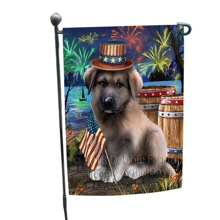 4th of July Independence Day Fireworks Anatolian Shepherd Dog at the Lake Garden Flag GFLG51003