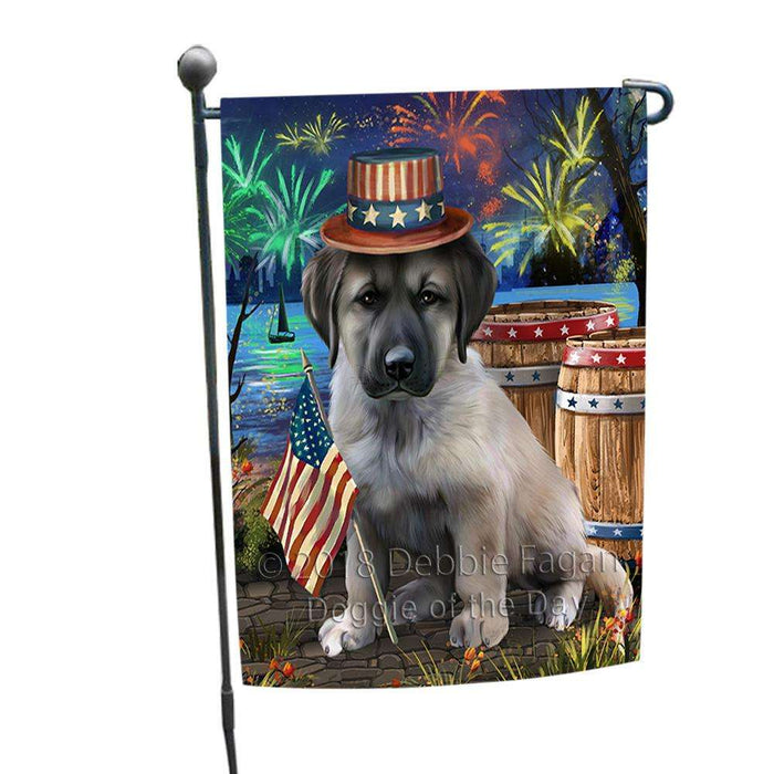 4th of July Independence Day Fireworks Anatolian Shepherd Dog at the Lake Garden Flag GFLG51004