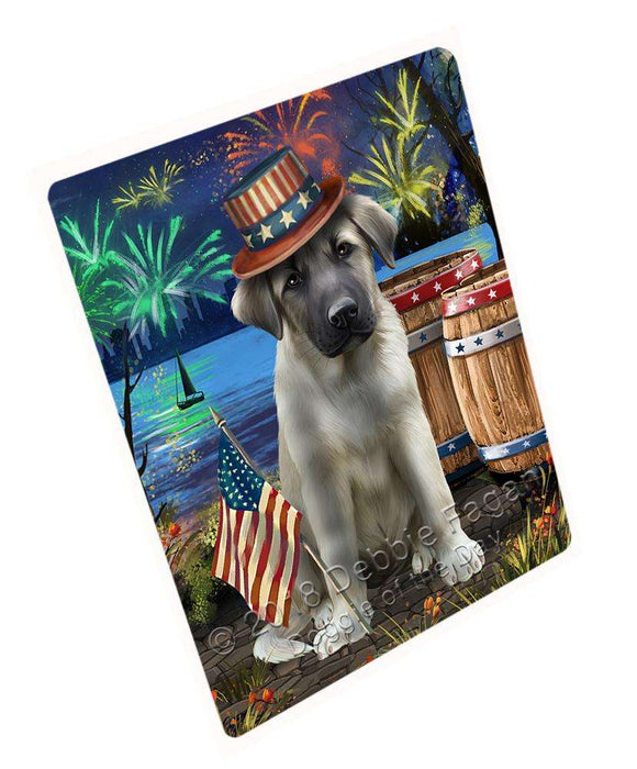 4th of July Independence Day Fireworks Anatolian Shepherd Dog at the Lake Large Refrigerator / Dishwasher Magnet RMAG66528