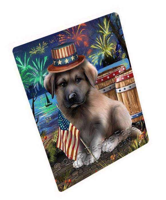 4th of July Independence Day Fireworks Anatolian Shepherd Dog at the Lake Large Refrigerator / Dishwasher Magnet RMAG66534