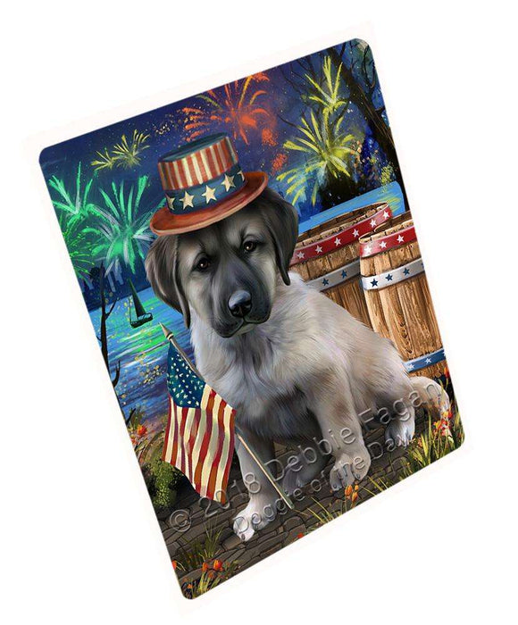 4th of July Independence Day Fireworks Anatolian Shepherd Dog at the Lake Large Refrigerator / Dishwasher Magnet RMAG66540