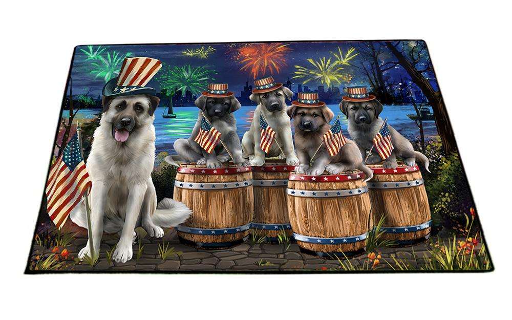 4th of July Independence Day Fireworks Anatolian Shepherds at the Lake Floormat FLMS50850