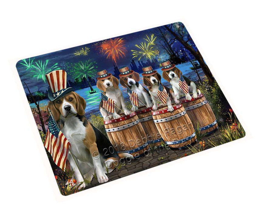 4th of July Independence Day Fireworks Beagles at the Lake Blanket BLNKT75180