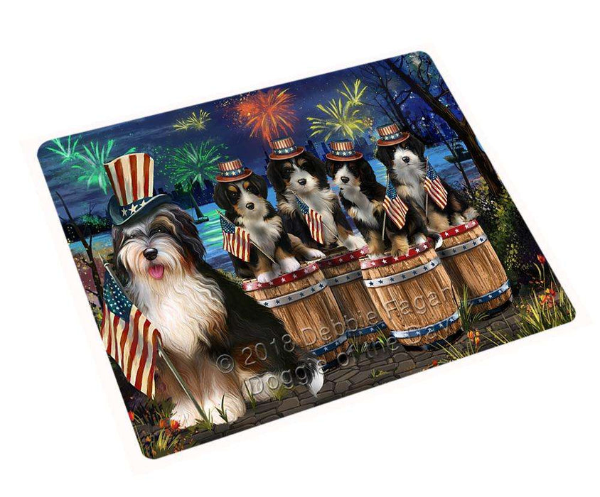 4th of July Independence Day Fireworks Bernedoodles at the Lake Cutting Board C57063