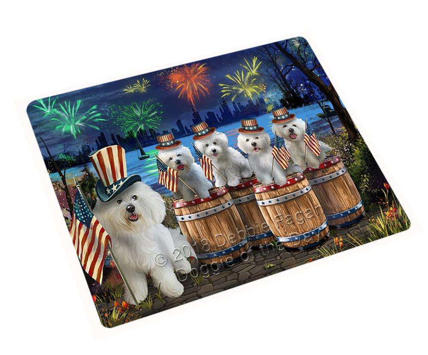4th of July Independence Day Fireworks Bichon Frises at the Lake Cutting Board C57066