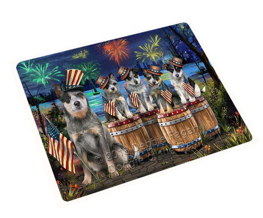 4th Of July Independence Day Fireworks Blue Heelers At The Lake Magnet Mini (3.5" x 2") MAG57075