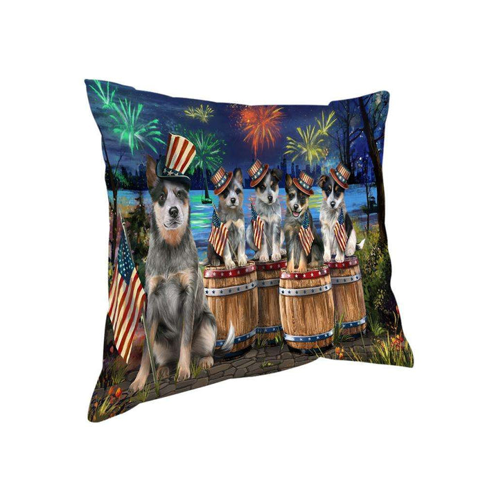 4th of July Independence Day Fireworks Blue Heelers at the Lake Pillow PIL60132