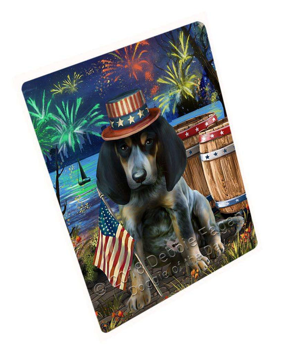 4th of July Independence Day Fireworks Bluetick Coonhound Dog at the Lake Blanket BLNKT76080