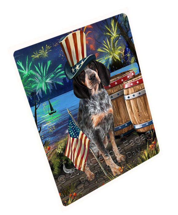 4th of July Independence Day Fireworks Bluetick Coonhound Dog at the Lake Cutting Board C57348