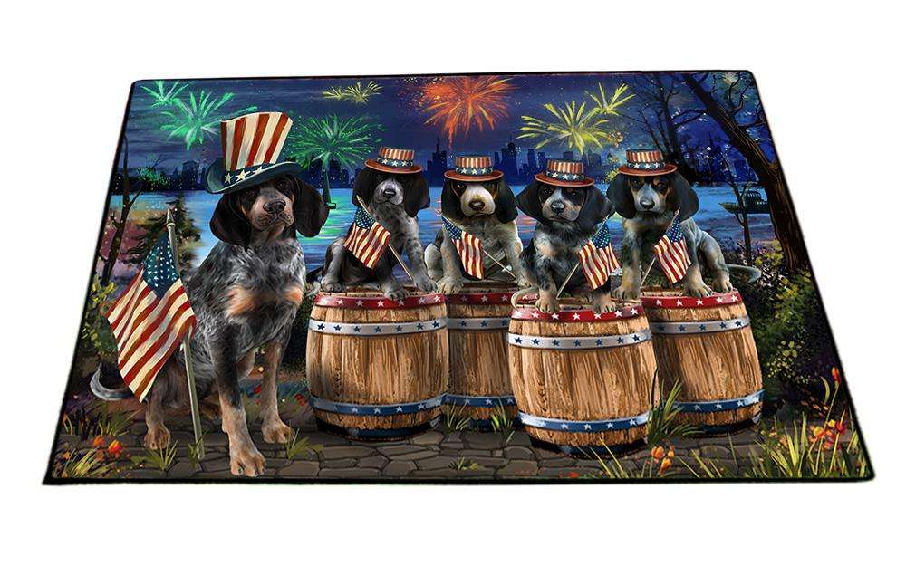 4th of July Independence Day Fireworks Bluetick Coonhounds at the Lake Floormat FLMS50880