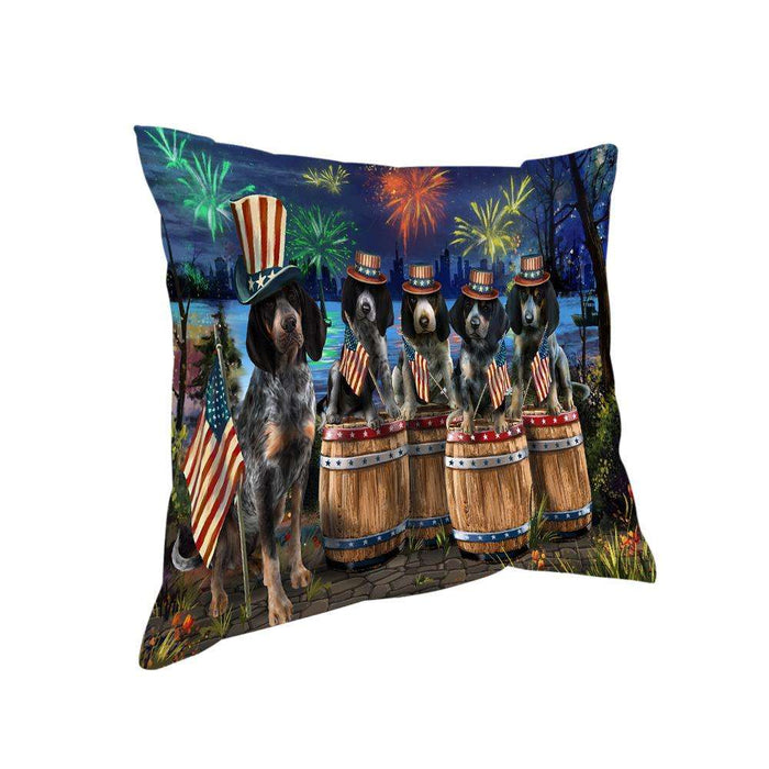 4th of July Independence Day Fireworks Bluetick Coonhounds at the Lake Pillow PIL60136