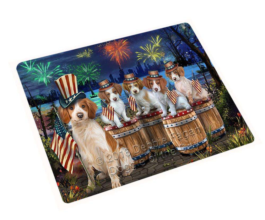 4th of July Independence Day Fireworks Brittany Spaniels at the Lake Blanket BLNKT75252
