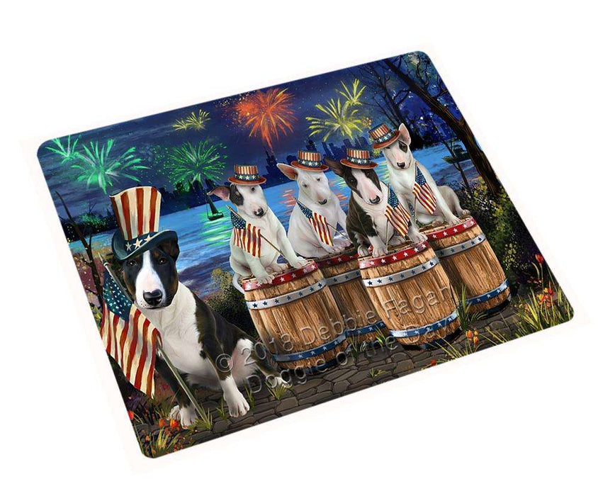 4th Of July Independence Day Fireworks Bull Terriers At The Lake Magnet Mini (3.5" x 2") MAG57084