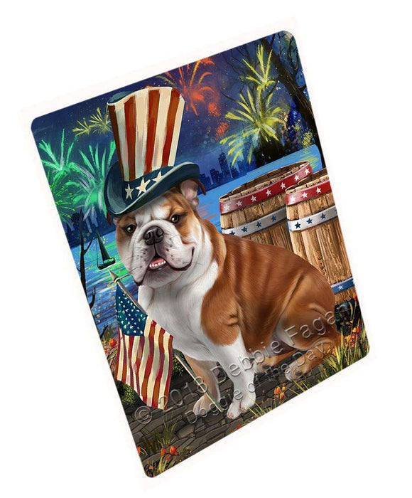 4th of July Independence Day Fireworks Bulldog at the Lake Cutting Board C56835