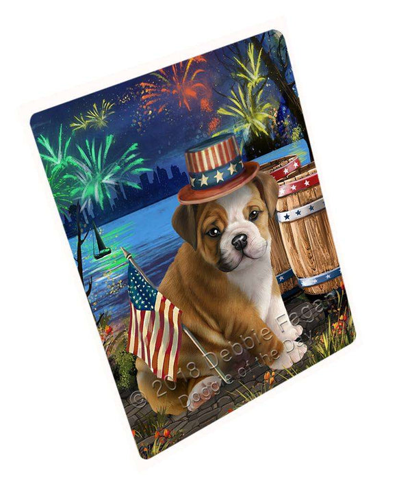 4th of July Independence Day Fireworks Bulldog at the Lake Cutting Board C56838