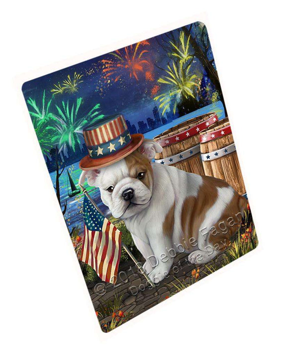 4th of July Independence Day Fireworks Bulldog at the Lake Cutting Board C56847