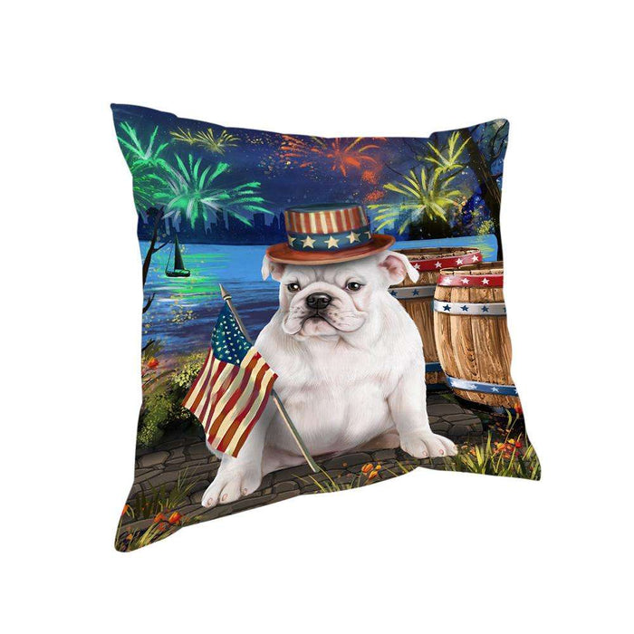 4th of July Independence Day Fireworks Bulldog at the Lake Pillow PIL59820